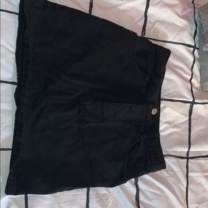 black mini skirt